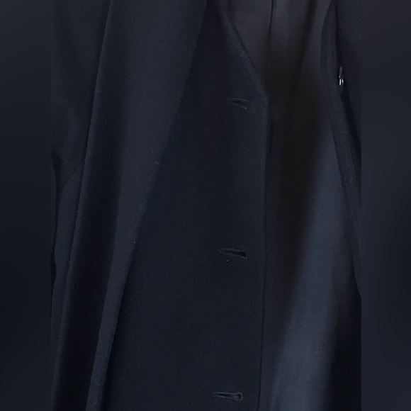 Christian Dior Black Wool Slightly Oversized Coat With Attached Scarf Size 4 - Picture 14 of 14